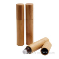 wholesale cosmetic high end essential oil packaging glass10ml bamboo roller bottle for perfume